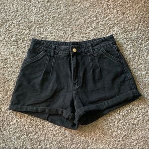 Shein black highwaisted shorts